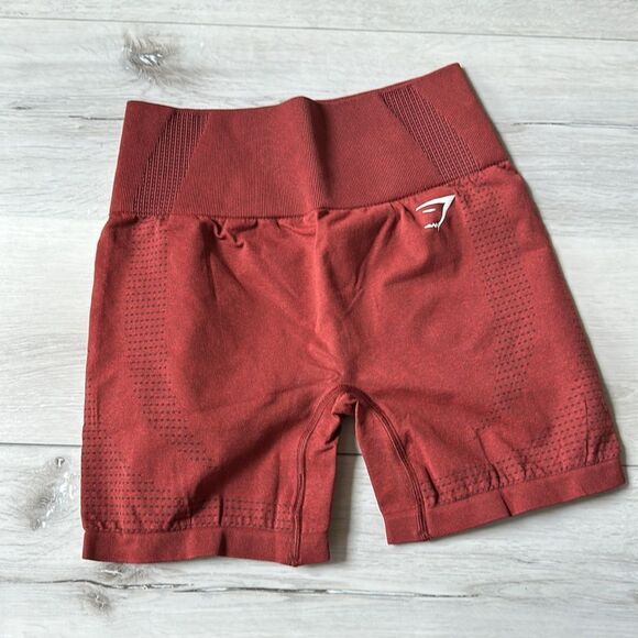 Gymshark VITAL SEAMLESS 2.0 SHORTS Size Small Brick Red Marl NWT in packaging - Picture 7 of 7
